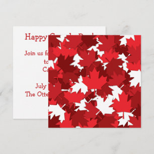 Canada Day Esdoornblad Uitnodiging
