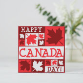 Canada Day Esdoornblad Uitnodiging (Staand voorkant)
