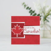 Canada Day Esdoornblad Uitnodiging (Staand voorkant)