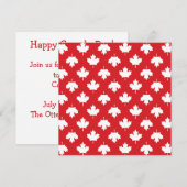 Canada Day Esdoornblad Uitnodiging (Voorkant / Achterkant)