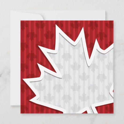 Canada Day Esdoornblad Uitnodiging (Voorkant)