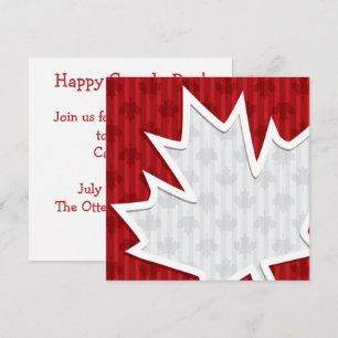 Canada Day Esdoornblad Uitnodiging