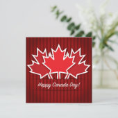 Canada Day Esdoornblad Uitnodiging (Staand voorkant)