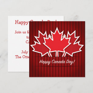 Canada Day Esdoornblad Uitnodiging