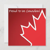 Canada Day Esdoornblad Uitnodiging (Voorkant)