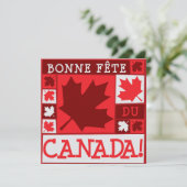 Canada Day Esdoornblad Uitnodiging (Staand voorkant)