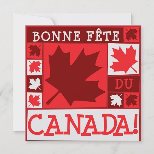 Canada Day Esdoornblad Uitnodiging (Voorkant)
