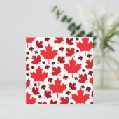Canada Day Esdoornblad Uitnodiging (Staand voorkant)
