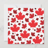 Canada Day Esdoornblad Uitnodiging (Voorkant)