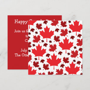 Canada Day Esdoornblad Uitnodiging