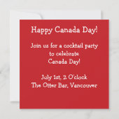 Canada Day Esdoornblad Uitnodiging (Achterkant)