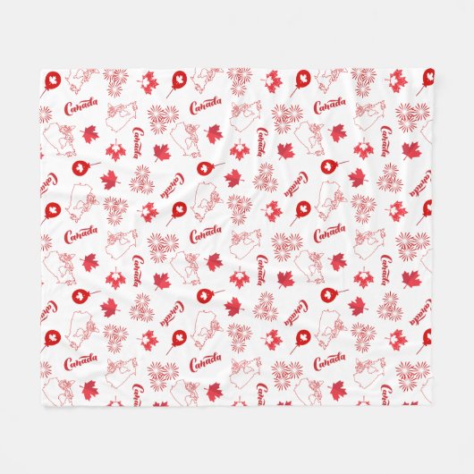 Canada Day Fleece Deken (Voorkant (Horizontaal))