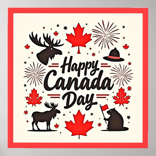 Canada Day Fun Vibes Poster (Voorkant)