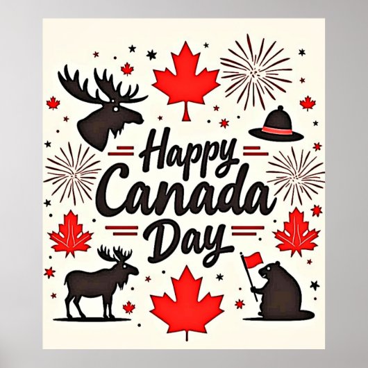 Canada Day Fun Vibes Poster (Voorkant)