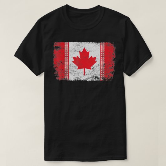 Canada Day Funny Canadian Distress Eh Flag Mannen  T-shirt (Design voorkant)