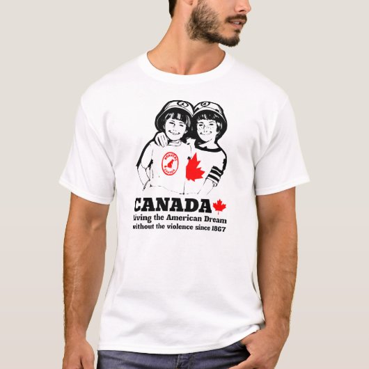 Canada Day Funny  Retro T-shirt (Voorkant)