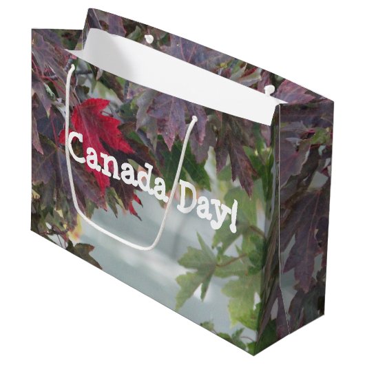 Canada Day Gift Bag Groot Cadeauzakje (Voorkant Gekanteld)