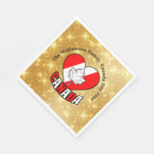 Canada Day Gold Party - Persoonlijke naam jaar Servet (Hoek)