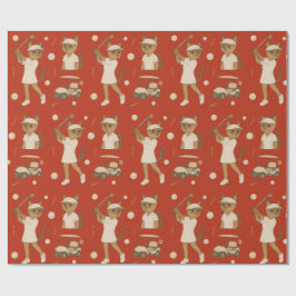 Canada Day Golf Gear voor Kattenliefhebbers Cadeaupapier