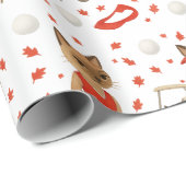 Canada Day Golf Gear voor Kattenliefhebbers Cadeaupapier (Rol Hoek)