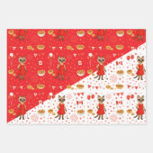 Canada Day Golf Gear voor Kattenliefhebbers Inpakpapier Vel (Voorkant)