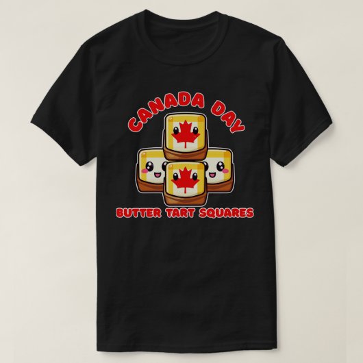 Canada Day Grappige Kawaii Butter Tart Pleinen T-shirt (Design voorkant)