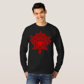 Canada Day Heart Maple Leaf Canadian T-shirt (Voorkant volledig)
