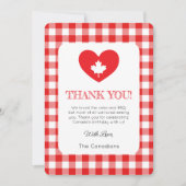Canada Day Heart Thank You Card Kaart (Voorkant)