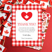 Canada Day Heart Thank You Card Kaart