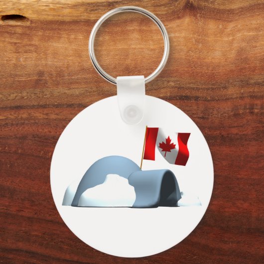 Canada Day Igloo Sleutelhanger (Voorkant)