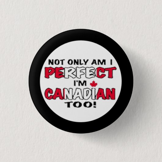 Canada Day - Im Canadian Ronde Button 3,2 Cm (Voorkant)