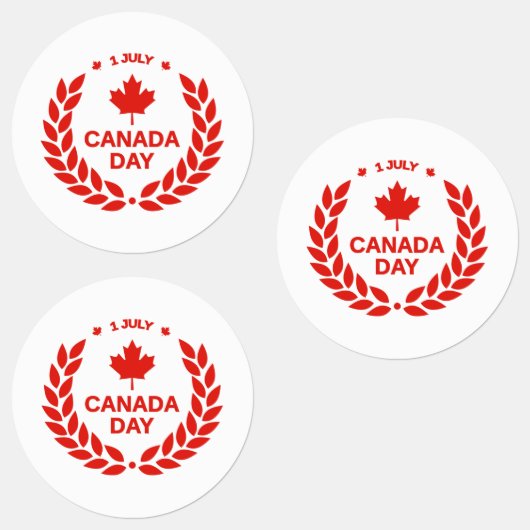 Canada Day/Juli 1ste Etiketten Labels (Groep)