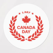 Canada Day/Juli 1ste Etiketten Labels (Design 1)