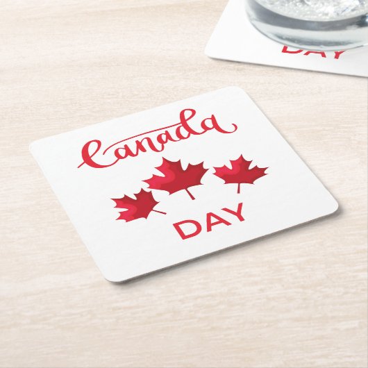 Canada Day Kartonnen Onderzetters (Schuin)