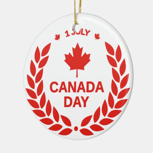 Canada Day Keramisch Ornament (Links)