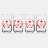 Canada Day Krans Bril Blikvorm Glas (Achterkant)