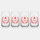 Canada Day Krans Bril Blikvorm Glas (Voorkant)