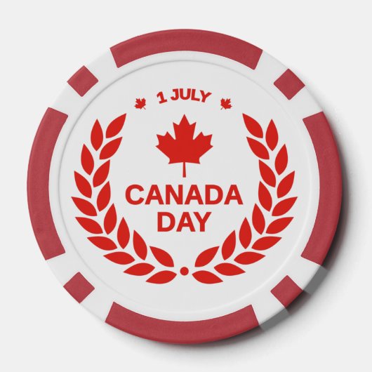Canada Day krans poker chips (Achterkant)