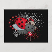 Canada Day Ladybug T-Shirt Briefkaart (Voorkant)