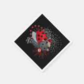 Canada Day Ladybug T-Shirt Servet (Hoek)