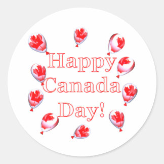 Canada Day Maple Leaf-ballonnen Ronde Sticker