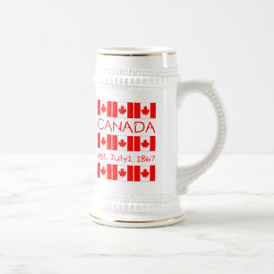 Canada Day Maple Leaf Canadian Flag Pattern Bierpul