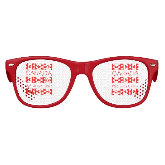 Canada Day Maple Leaf Canadian Flag Pattern Kinder Zonnebril (Voorkant)