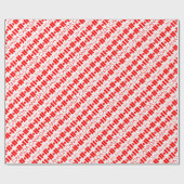 Canada Day Maple Leaf Canadian Flag Red Typography Cadeaupapier (Vlak)