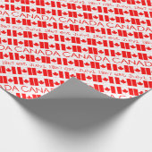 Canada Day Maple Leaf Canadian Flag Red Typography Cadeaupapier (Hoek)