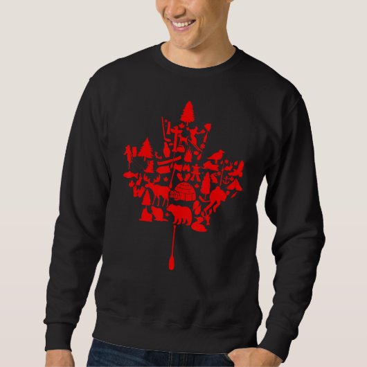 Canada Day Maple Leaf Canadian Flag Trui (Voorkant)