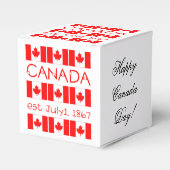 Canada Day Maple Leaf Canadian Flag Typography Bedankdoosjes (Voorkant Zijde)
