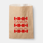 Canada Day Maple Leaf Canadian Flag Typography Bedankzakje (Voorkant)
