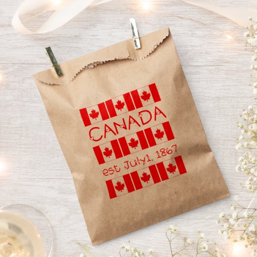 Canada Day Maple Leaf Canadian Flag Typography Bedankzakje (Geknipt)
