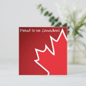 Canada Day Maple Leaf Invitation Kaart (Staand voorkant)